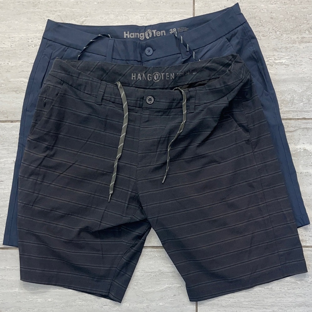 2 Pair set Hang Ten Charcoal and Midnight Blue Shorts